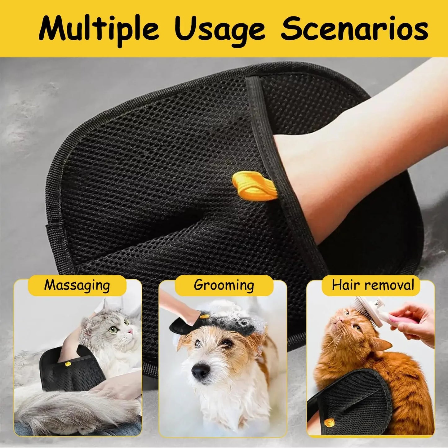 Reusable Pet Hair Removal Gloves