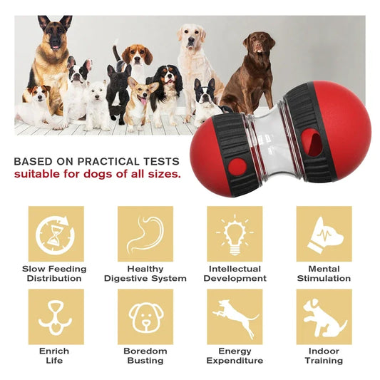 Smart Dog Toy – Rolling Food Dispense